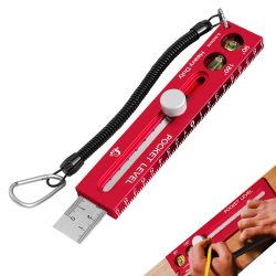 1 Stück Holzbearbeitungswerkzeug Präzisionslineal Taschenlineal Schiebelineal Zoll/Metrisch T-Spur Metall-Schiebestoppvorrichtungen Aluminium-Präzisionslineal