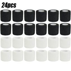 3/6/12/24Pcs Schwarz Weiß Sport Selbstklebende Elastische Bandage Wrap Band Hansaplast Für Knie Unterstützung Pads finger Knöchel Palm