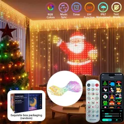 MIMIRGB, 1/2PCS Smart Vorhang Lichter RGB Vorhang Lichterketten mit App Remote Musik Sync Dynamische DIY für Indoor Outdoor weihnachten Wand Dekor