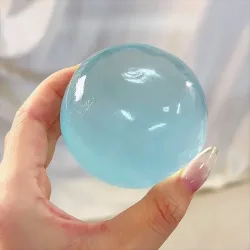 Blaues Maltose Squishy Spielzeug Niedliches Mochi Anti-Stress Fidget-Spielzeug Weicher Simulierter Blauer Transparenter Ball Schnell Rückfederndes Entspannungsspielzeug