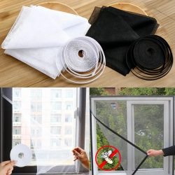 1/2/3/4er-Pack Selbstklebende Anti-Fliegen- und Mückennetze DIY Fliegengitter für Fenster Insektenschutznetz Vorhänge für Fenster