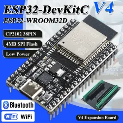 ESP32-Entwicklungsplatine mit GPIO-Erweiterungsplatinen-Kit ESP32-32D BT WLAN-Modul 38PIN CP2102 ESP32-DevKitC USB Typ-C