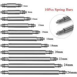 6mm 7mm 8mm 9mm 10mm 11mm 12mm 13mm 14mm 15mm 16mm 18mm 19mm 20mm 22mm 23mm 24mm Uhrenarmband Federsteg 1.5mm 1.8mm Metallstift