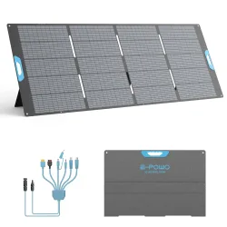 E-POWO Faltbares Solarpanel 110/220/400W Mobiles Solarladegerät für Stromversorgung Laptop Solargenerator Angeln Powerstation