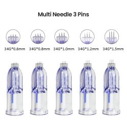 Sterile Nanosoft 34G Nano-Nadel 3-Pin 0,6mm 0,8mm 1,0mm 1,2mm 1,5mm Hautverjüngung Nano Soft Agujas Einzeln Verpackt