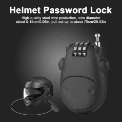 Motorrad Stahl Kabel Code Lock Koffer Auto Schlitten Teleskop Draht Seil Schloss Helm Hochpräzise Code Rad Passwort Lock