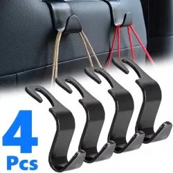 4Pack Haken für Taschen Auto Clips Vordersitz Kopfstütze Organizer Halter Auto Verschluss Kleiderbügel Auto Lagerung Innen Zubehör