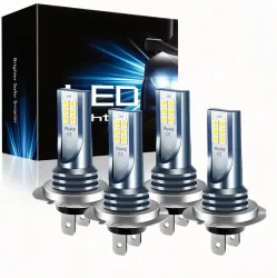 4x H7 LED-Scheinwerferlampen-Set, Fern- und Abblendlicht, 220 W, 60000 lm, superhell, 6000 K Weiß
