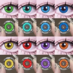 JeweLens, JeweLens Cosplay Myopie Farbkontaktlinsen Anime Schüler 6 Monate 1 Paar Halloween Niedlich 14,2 mm Softlens
