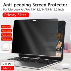 Sichtschutzfolie für Macbook 2020 Air Pro 13 A2337 14 15 16 Anti-Spy-Sichtschutzfolie Anti-Peep-Schutzfilter Anti-Peep-Blendschutz