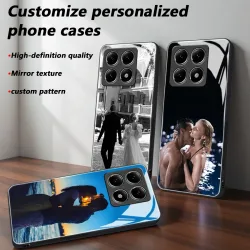 Benutzerdefinierte Fotospiegel-Glas-Handyhülle für Xiaomi 14/14Pro/14 Ultra/14T/14T Pro