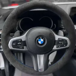 Für BMW M Sport G30 G31 G32 G20 G21 G14 G15 G16 X3 G01 X4 G02 X5 G05 Auto Zubehör Auto Lenkrad Abdeckung Wildleder Geflecht