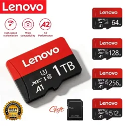 Lenovo Hochgeschwindigkeits-Speicherkarte 64GB Speicherkarte 512GB Micro-SD-Karte 256GB Klasse 10 TF-Flashkarte für Telefon Tablet UAV NEU