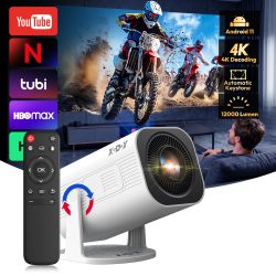 XGODY Gimbal 3 Projektor 4K Wifi6 Android Mini Beamer 300 ANSI Dual WIFI BT5.4 1280*720P Heimkino Outdoor Tragbare