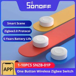 SONOFF SNZB-01P Smart Zigbee Wireless Switch 1?10 Stück Smart Scene über eWeLink Zwei-Wege-Steuerung mit TX Ultimate NSPanel Pro Switch