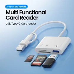 3-in-1 USB/Typ C Multifunktions-Kartenleser OTG SD TF-Karten USB-Speicherkartenleser Konverter für MacBook Laptop Samsung