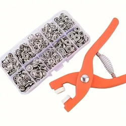 50er-Set handbetriebener Druckknopfzangen für den Nähgebrauch, geeignet für DIY-Nähzubehör für handgefertigte Kleidung, Hüte und Taschen