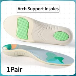 1 Paar orthopädische Einlegesohlen mit flachem Fuß, bequeme Einlegesohle zur Fußgewölbeunterstützung, Stoßdämpfung, Schuhsohle für Männer und Frauen, Sport-Einlegesohlen
