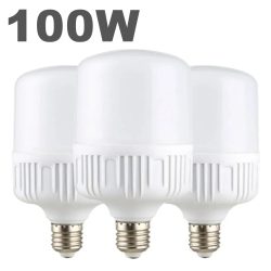 100 W E27 LED-Schraubmundlicht, 220 V, hohe Helligkeit, Glühbirne, weißes Licht, Augenschutz, nicht flackernd, hohe Wärmeableitung