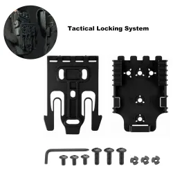 Taktisches Verriegelungssystem QLS 19 22 Kit Pistolenholster Gürteladapter Pistole Schnellempfänger Gabel Jagd Schießen Training Airsoft-Ausrüstung