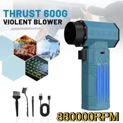 880000 U/min Hochgeschwindigkeits-Mini-Turbo-Lüfter, Luftgebläse, 10000 mAh, 600 g Schub, 70 m/s Wind, bürstenloser Staubwedel, Blattentfernung, Trockner, Tastatur