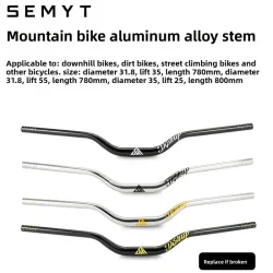 SEMYT 780/800mm Mountainbike-Lenker, 31,8/35mm Durchmesser, Aluminiumlegierung Lenker für Downhill-Biking und Offroad-Strecken