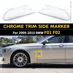 Für 2009?2015 BMW 740i 750i, Alpina B7, Hybrid 7 (F01 F02) Chrome Trim Seitenmarkierungsleuchte Kotflügelleiste 63137182189 63137182190
