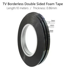 3 4 5 6 mm LCD-Bildschirm, rahmenloses Klebeband, doppelseitiges Klebeband für TV, randlos, gebogenes Display, Reparaturzubehör