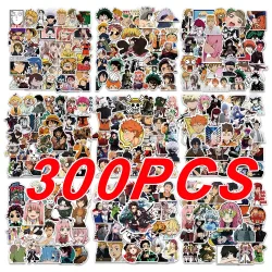 300 Stück Mix Anime Aufkleber für Kinder Onepiece JujutsuKaisen DragonBall Aufkleber DIY Auto Wand Coole Cartoon Aufkleber Wasserdichtes Spielzeug