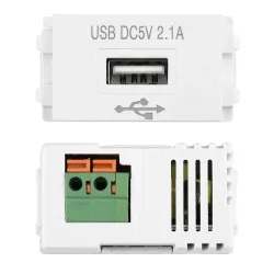 Dual-USB-Lademodul für 220V AC-Steckdose 5V 2,1A Gesamtausgangsleistung Adapter für schnelles Telefonladen