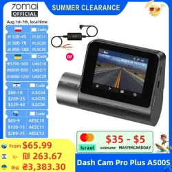 70mai A500S Rekorder Auto DVR Frontkamera a500s 1944p Nachtsicht 70mai Dash Cam Pro plus eingebaute GPS Wifi Unterstützung Heck kamera