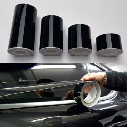 Autoaufkleber 3/5/7/10 cm glänzend schwarze Vinylfolie, selbstklebende Fensterzierleiste für Säule, Motorhaube, Dach, Tür