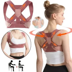 Buckel-Korrekturgürtel, gerader Rücken, offene Schulter, Lendenwirbelsäule, Korrekturgürtel, elastisch, unsichtbar, Rückenglättung, Unisex