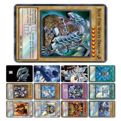 Magic Shark Yo-gi-oh Blue Eyes Dragon Game Shinny Holographic Laser Debit Kreditkarte Aufkleber Film Skin Front Cover