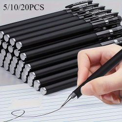 5/10/20 Stück schnell trocknende Gelstifte, 0,5 mm feine Spitze, schwarze Tinte ? ideale Wahl für Büro und Schule. Nur für den Einsatz im Schulbüro