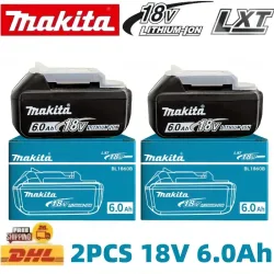 6Ah 100% Original Makita 18V Akku BL1850B BL1840B BL1850B BL1860B Wiederaufladbarer Lithium-Ionen-Akku für Makita 18V Elektrowerkzeuge. Ersetzt den Original-Akku.