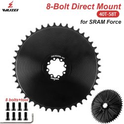 WUZEI 8 Schrauben Kettenblatt für SRAM AXS Force Red Direct Mount Rennrad Kettenblatt 40 42 44 46T48T8 Bolzen schmale breite Krone
