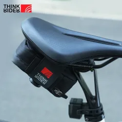 ThinkRider Fahrrad-Satteltasche, 0,4 l, tragbare Mini-Hecktasche, MTB, Rennrad, Werkzeugset, Reparaturtasche, reflektierendes Fahrradzubehör