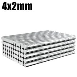120 Stück leistungsstarker runder Magnet 4 x 2 mm für Kühlschrank, Büro, Heimwerken
