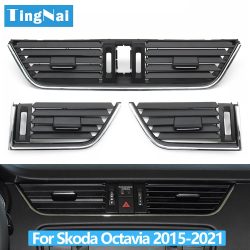 Auto Mitte Links Rechts Air Vent Zentrale AC Vent Grille Panel Abdeckung Für Skoda Octavia 3 A7 5E MK3 2015-2021 5E0820951C, 5E0820951D
