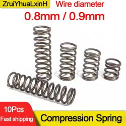 10 Stück/Los 0,8mm 0,9mm mikro kleine Druck feder oder 5/6/7/8/9/10/11/12/13/14/15/16mm Länge 5mm bis 50mm