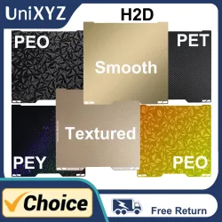 H2D-Bauplatte PEI Glatt PEO PET PEY Doppelseitige Feder-Bauplatte Stahlblech für Bambu Lab H2D mit QR-Code