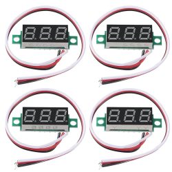 4 stücke Digital Mini Digital Voltmeter 0,28 Zoll Drei-Linien 0-100 V Digital Voltmeter Gauge Tester LED display Panel Voltmeter