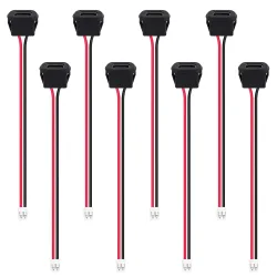 10PCSType-C Weibliche Chassis Wasserdicht Solder Draht Typ USB C Pigtail Kabel Verlängerung Power Kabel USB-C Stecker auf 2 Pin Blanken Draht