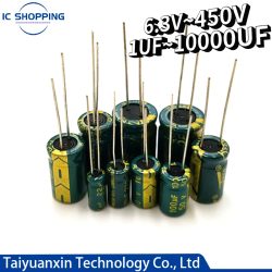 Hochfrequenz Niedrigen Widerstand Aluminium Kondensator 10V 16V 25V 35V 50V 63V 100V 400V 450V 100 220 330 100 0 2200 3300 4700 6800UF