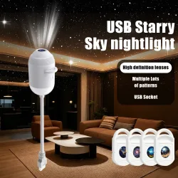Explosives USB-Sternenhimmel-Projektionslicht für Autoinnenraum, Zuhause, Schlafzimmer, Nachtlicht, Romantisches Galaxie-Atmosphärenlicht