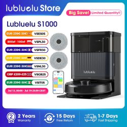 Lubluelu S1000 Saugroboter mit All-in-One Selbstreinigungsstation - Automatisches Entleeren/Waschen/Trocknen des Wischmopps, Freihändig, 11000Pa, 180 Min. Laufzeit
