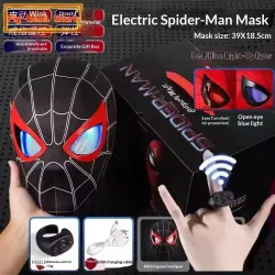 Spider-Man-Headset mit beweglichen Augen, elektrischem Ring, Fernbedienung, blinkender und leuchtender Maske/Helm für Männer, Geburtstagsgeschenk