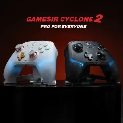 GameSir Cyclone 2 Wireless Pro Controller Bluetooth Gamepad mit Ladestation und Hall-Effekt-Joysticks für Nintendo Switch, iPhone, Android & PC