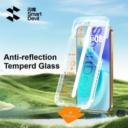 SmartDevil Antireflexions-Hartglasfolie für VIVO X300 Pro X300 HD AR Displayschutzfolie mit einfacher Installationshilfe